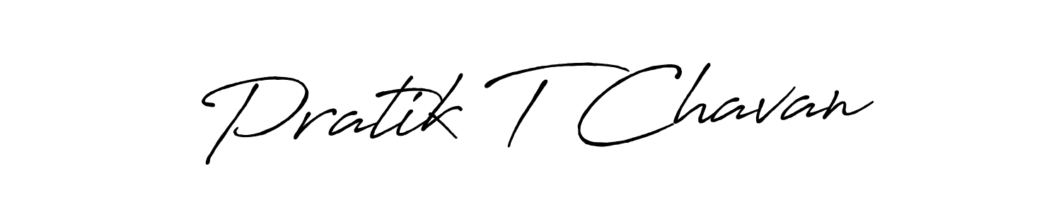 Make a short Pratik T Chavan signature style. Manage your documents anywhere anytime using Antro_Vectra_Bolder. Create and add eSignatures, submit forms, share and send files easily. Pratik T Chavan signature style 7 images and pictures png