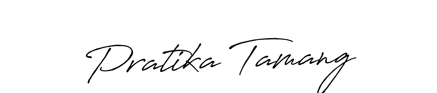 Make a short Pratika Tamang signature style. Manage your documents anywhere anytime using Antro_Vectra_Bolder. Create and add eSignatures, submit forms, share and send files easily. Pratika Tamang signature style 7 images and pictures png