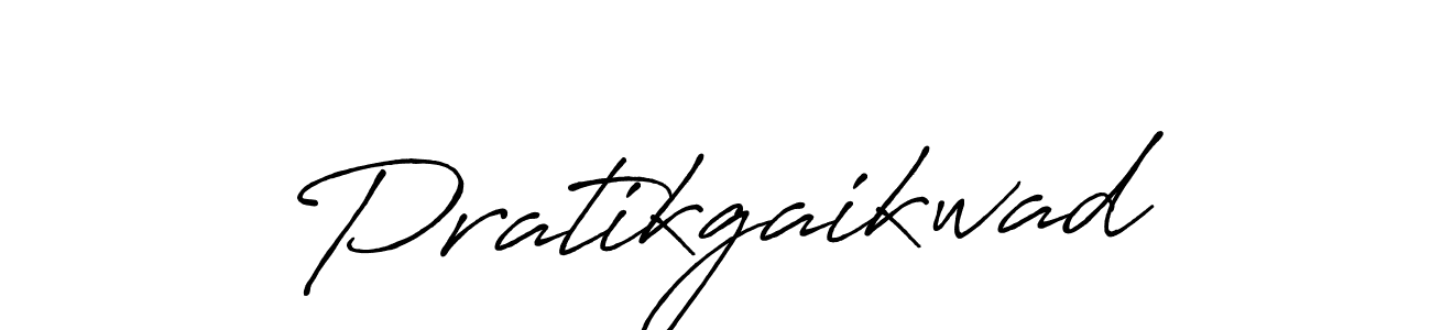 Create a beautiful signature design for name Pratikgaikwad. With this signature (Antro_Vectra_Bolder) fonts, you can make a handwritten signature for free. Pratikgaikwad signature style 7 images and pictures png