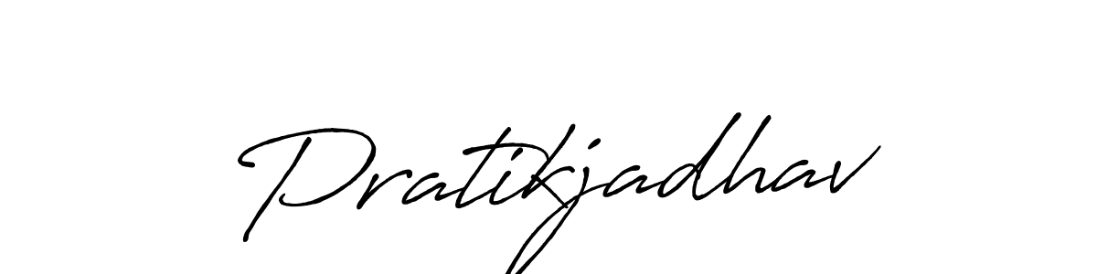 How to make Pratikjadhav signature? Antro_Vectra_Bolder is a professional autograph style. Create handwritten signature for Pratikjadhav name. Pratikjadhav signature style 7 images and pictures png