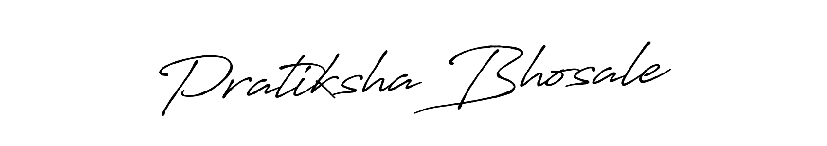 Make a beautiful signature design for name Pratiksha Bhosale. With this signature (Antro_Vectra_Bolder) style, you can create a handwritten signature for free. Pratiksha Bhosale signature style 7 images and pictures png