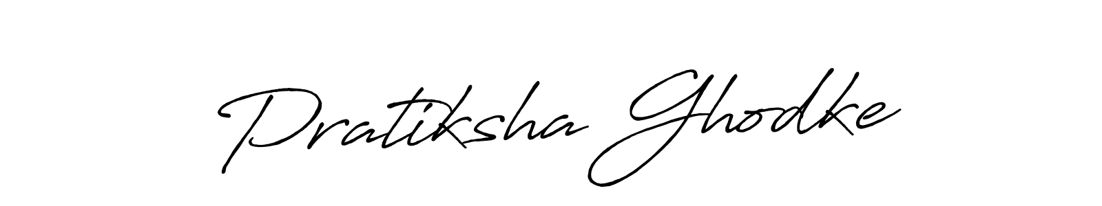 How to make Pratiksha Ghodke name signature. Use Antro_Vectra_Bolder style for creating short signs online. This is the latest handwritten sign. Pratiksha Ghodke signature style 7 images and pictures png