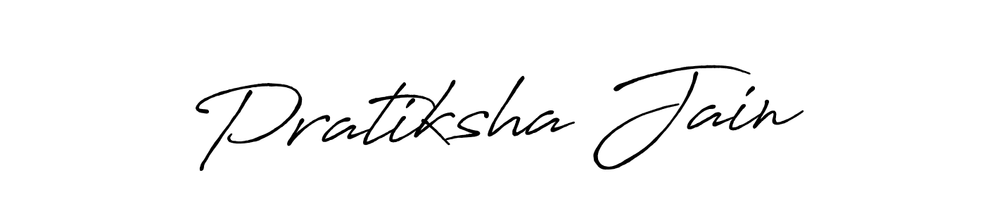 Create a beautiful signature design for name Pratiksha Jain. With this signature (Antro_Vectra_Bolder) fonts, you can make a handwritten signature for free. Pratiksha Jain signature style 7 images and pictures png