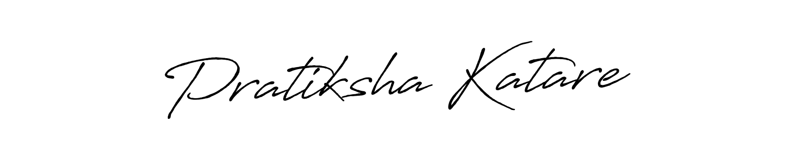 Make a beautiful signature design for name Pratiksha Katare. With this signature (Antro_Vectra_Bolder) style, you can create a handwritten signature for free. Pratiksha Katare signature style 7 images and pictures png
