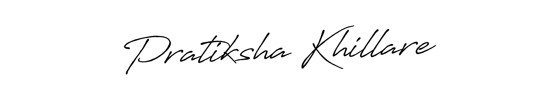 Use a signature maker to create a handwritten signature online. With this signature software, you can design (Antro_Vectra_Bolder) your own signature for name Pratiksha Khillare. Pratiksha Khillare signature style 7 images and pictures png