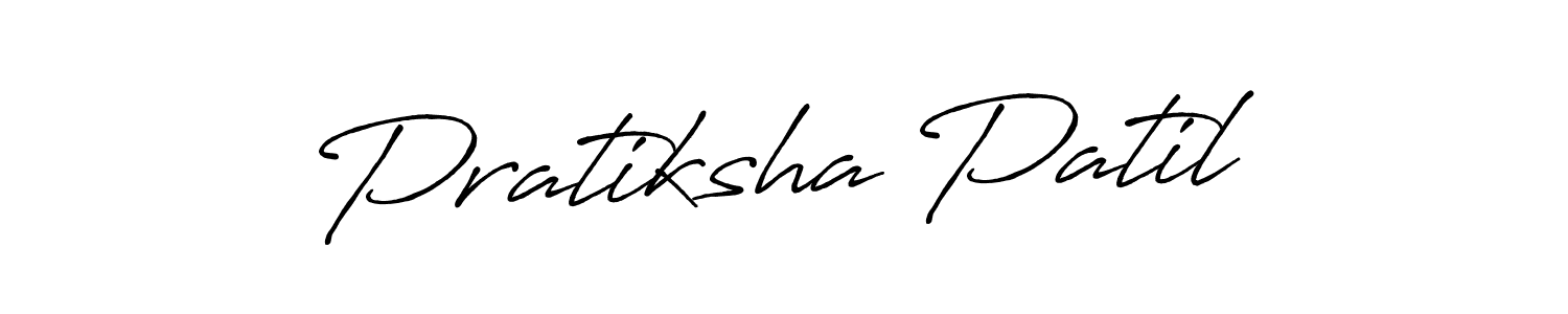 Create a beautiful signature design for name Pratiksha Patil. With this signature (Antro_Vectra_Bolder) fonts, you can make a handwritten signature for free. Pratiksha Patil signature style 7 images and pictures png