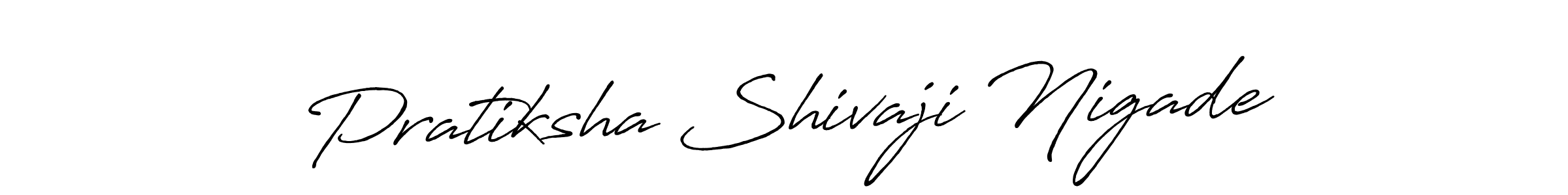 Create a beautiful signature design for name Pratiksha Shivaji Nigade. With this signature (Antro_Vectra_Bolder) fonts, you can make a handwritten signature for free. Pratiksha Shivaji Nigade signature style 7 images and pictures png