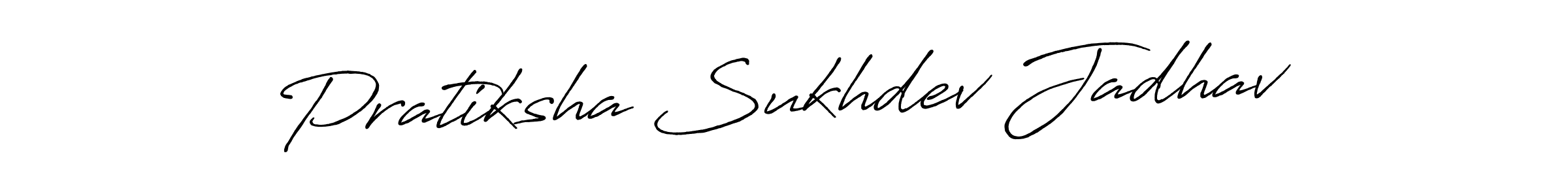 The best way (Antro_Vectra_Bolder) to make a short signature is to pick only two or three words in your name. The name Pratiksha Sukhdev Jadhav include a total of six letters. For converting this name. Pratiksha Sukhdev Jadhav signature style 7 images and pictures png