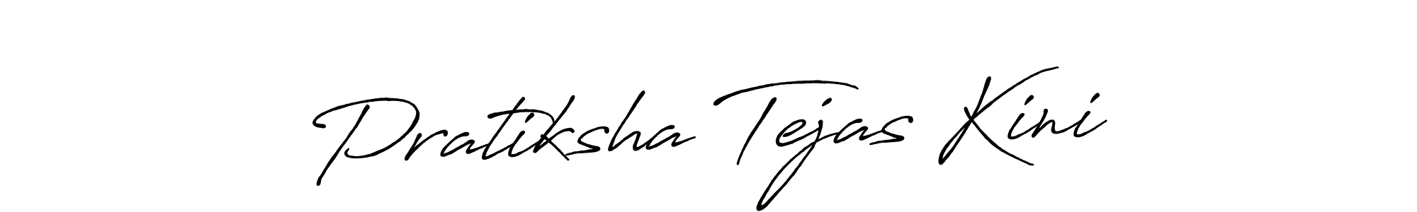 Create a beautiful signature design for name Pratiksha Tejas Kini. With this signature (Antro_Vectra_Bolder) fonts, you can make a handwritten signature for free. Pratiksha Tejas Kini signature style 7 images and pictures png