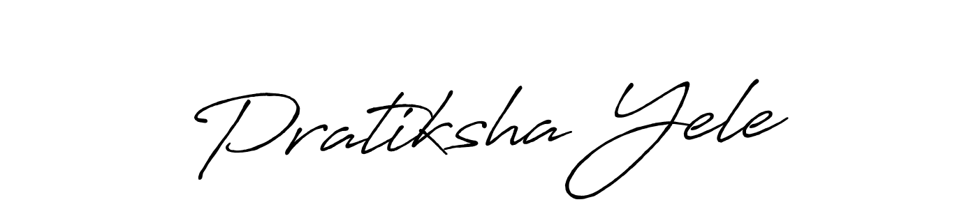 How to make Pratiksha Yele signature? Antro_Vectra_Bolder is a professional autograph style. Create handwritten signature for Pratiksha Yele name. Pratiksha Yele signature style 7 images and pictures png