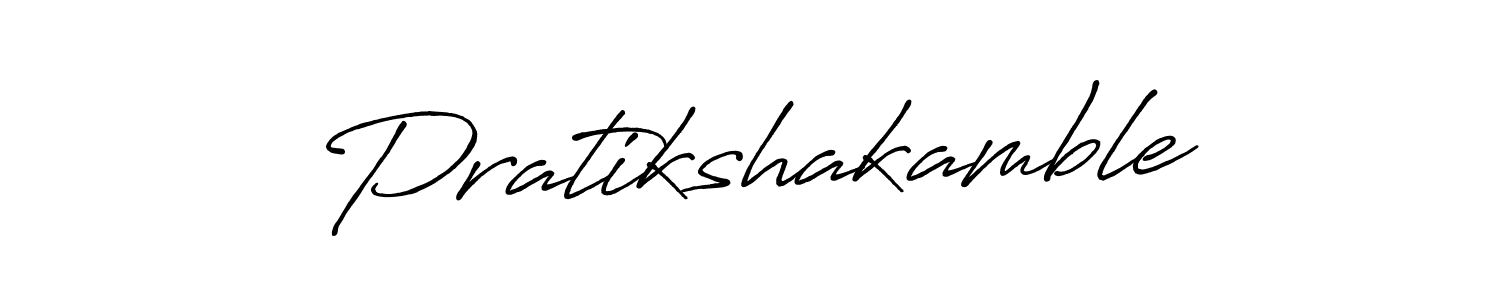 Use a signature maker to create a handwritten signature online. With this signature software, you can design (Antro_Vectra_Bolder) your own signature for name Pratikshakamble. Pratikshakamble signature style 7 images and pictures png