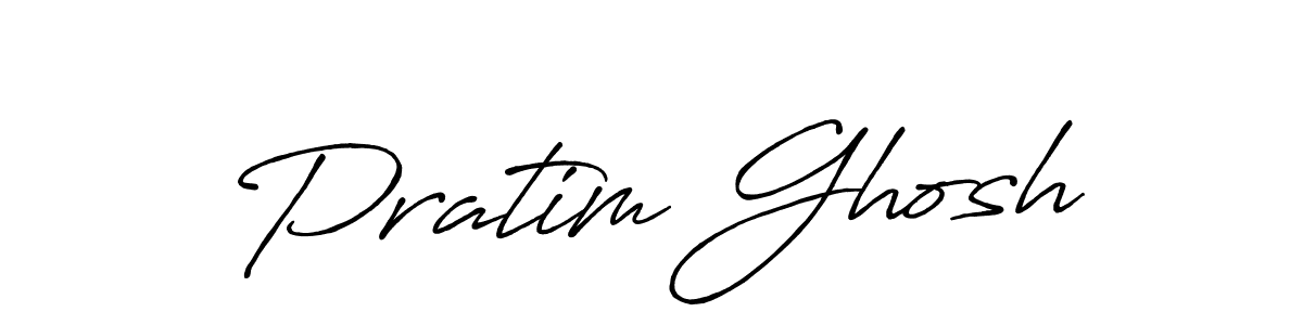 Pratim Ghosh stylish signature style. Best Handwritten Sign (Antro_Vectra_Bolder) for my name. Handwritten Signature Collection Ideas for my name Pratim Ghosh. Pratim Ghosh signature style 7 images and pictures png