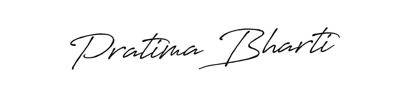 Antro_Vectra_Bolder is a professional signature style that is perfect for those who want to add a touch of class to their signature. It is also a great choice for those who want to make their signature more unique. Get Pratima Bharti name to fancy signature for free. Pratima Bharti signature style 7 images and pictures png