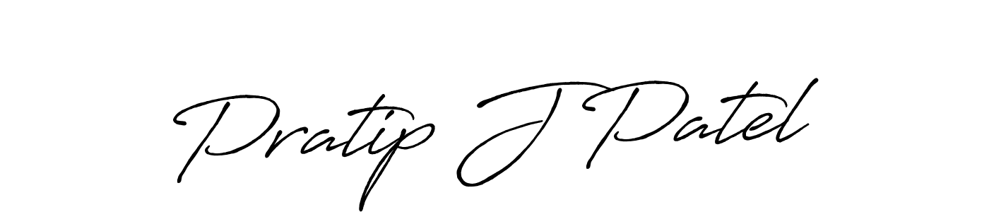 Pratip J Patel stylish signature style. Best Handwritten Sign (Antro_Vectra_Bolder) for my name. Handwritten Signature Collection Ideas for my name Pratip J Patel. Pratip J Patel signature style 7 images and pictures png