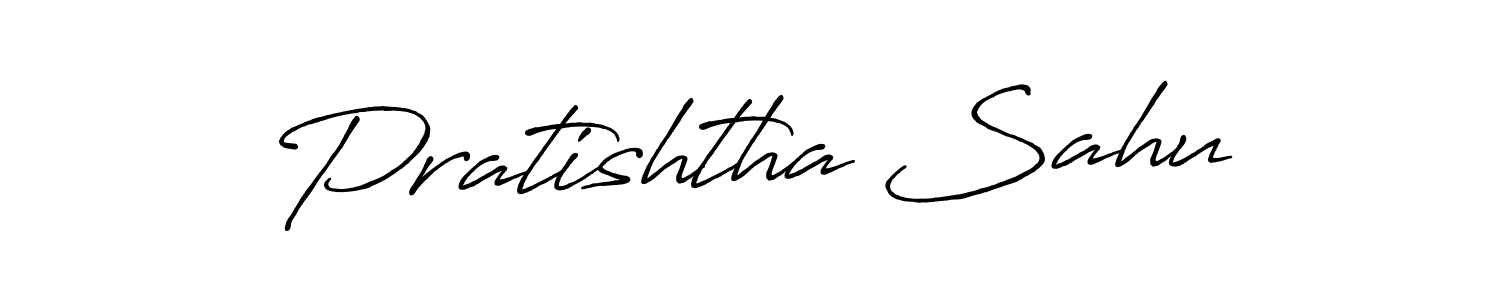 This is the best signature style for the Pratishtha Sahu name. Also you like these signature font (Antro_Vectra_Bolder). Mix name signature. Pratishtha Sahu signature style 7 images and pictures png