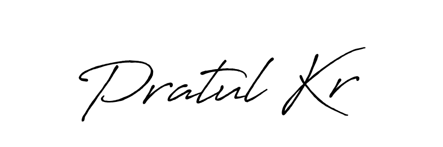 Create a beautiful signature design for name Pratul Kr. With this signature (Antro_Vectra_Bolder) fonts, you can make a handwritten signature for free. Pratul Kr signature style 7 images and pictures png