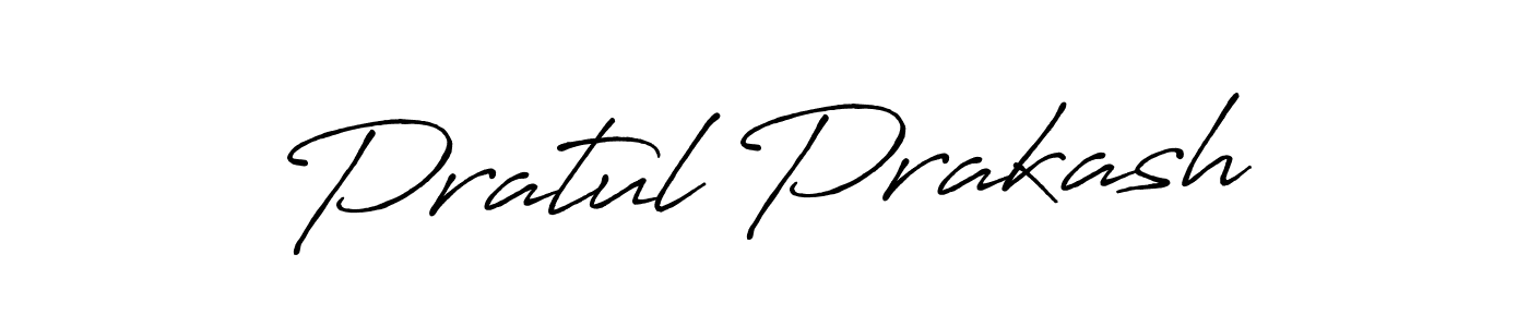 Make a beautiful signature design for name Pratul Prakash. With this signature (Antro_Vectra_Bolder) style, you can create a handwritten signature for free. Pratul Prakash signature style 7 images and pictures png