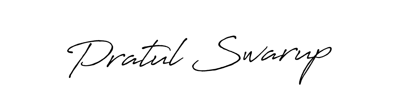 Use a signature maker to create a handwritten signature online. With this signature software, you can design (Antro_Vectra_Bolder) your own signature for name Pratul Swarup. Pratul Swarup signature style 7 images and pictures png
