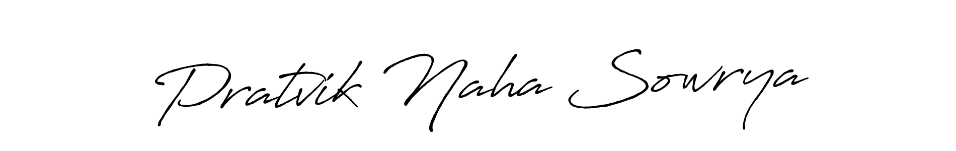 Make a beautiful signature design for name Pratvik Naha Sowrya. With this signature (Antro_Vectra_Bolder) style, you can create a handwritten signature for free. Pratvik Naha Sowrya signature style 7 images and pictures png