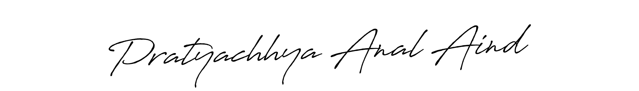 Create a beautiful signature design for name Pratyachhya Anal Aind. With this signature (Antro_Vectra_Bolder) fonts, you can make a handwritten signature for free. Pratyachhya Anal Aind signature style 7 images and pictures png