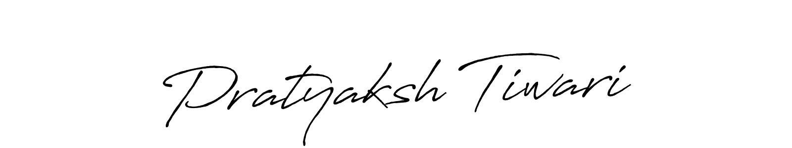 Create a beautiful signature design for name Pratyaksh Tiwari. With this signature (Antro_Vectra_Bolder) fonts, you can make a handwritten signature for free. Pratyaksh Tiwari signature style 7 images and pictures png