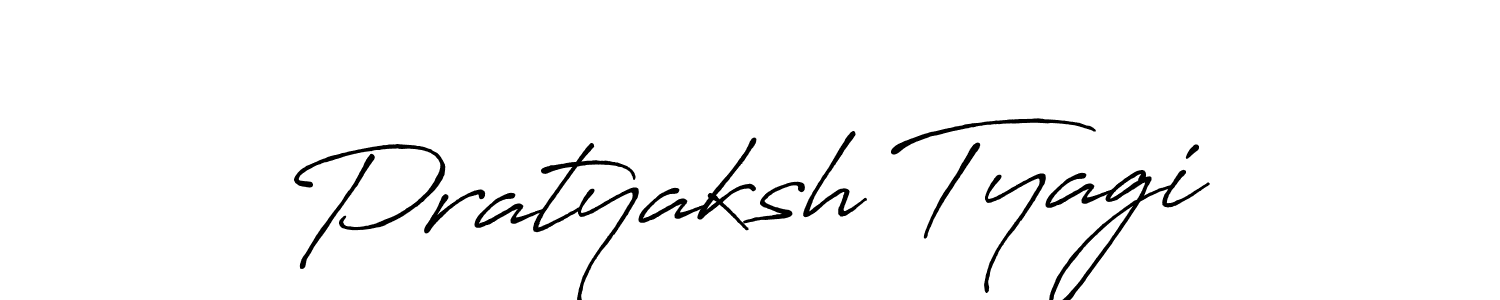 The best way (Antro_Vectra_Bolder) to make a short signature is to pick only two or three words in your name. The name Pratyaksh Tyagi include a total of six letters. For converting this name. Pratyaksh Tyagi signature style 7 images and pictures png