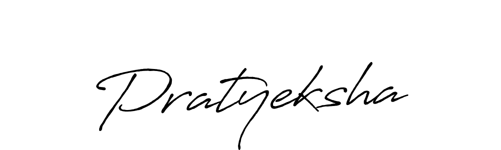 Make a beautiful signature design for name Pratyeksha. With this signature (Antro_Vectra_Bolder) style, you can create a handwritten signature for free. Pratyeksha signature style 7 images and pictures png