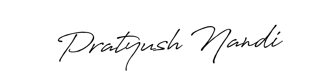 Antro_Vectra_Bolder is a professional signature style that is perfect for those who want to add a touch of class to their signature. It is also a great choice for those who want to make their signature more unique. Get Pratyush Nandi name to fancy signature for free. Pratyush Nandi signature style 7 images and pictures png