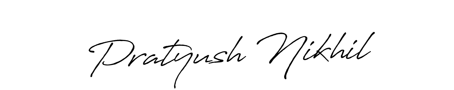 if you are searching for the best signature style for your name Pratyush Nikhil. so please give up your signature search. here we have designed multiple signature styles  using Antro_Vectra_Bolder. Pratyush Nikhil signature style 7 images and pictures png