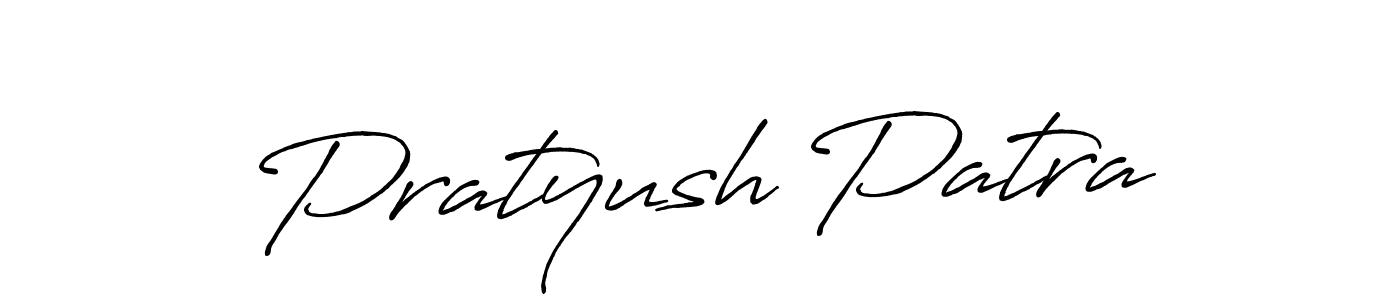 Create a beautiful signature design for name Pratyush Patra. With this signature (Antro_Vectra_Bolder) fonts, you can make a handwritten signature for free. Pratyush Patra signature style 7 images and pictures png