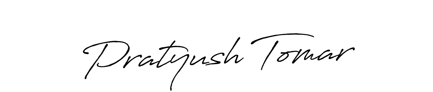 Make a beautiful signature design for name Pratyush Tomar. With this signature (Antro_Vectra_Bolder) style, you can create a handwritten signature for free. Pratyush Tomar signature style 7 images and pictures png
