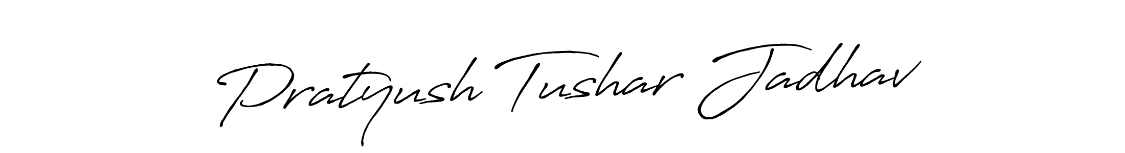 Pratyush Tushar Jadhav stylish signature style. Best Handwritten Sign (Antro_Vectra_Bolder) for my name. Handwritten Signature Collection Ideas for my name Pratyush Tushar Jadhav. Pratyush Tushar Jadhav signature style 7 images and pictures png