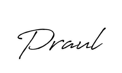 Use a signature maker to create a handwritten signature online. With this signature software, you can design (Antro_Vectra_Bolder) your own signature for name Praul. Praul signature style 7 images and pictures png