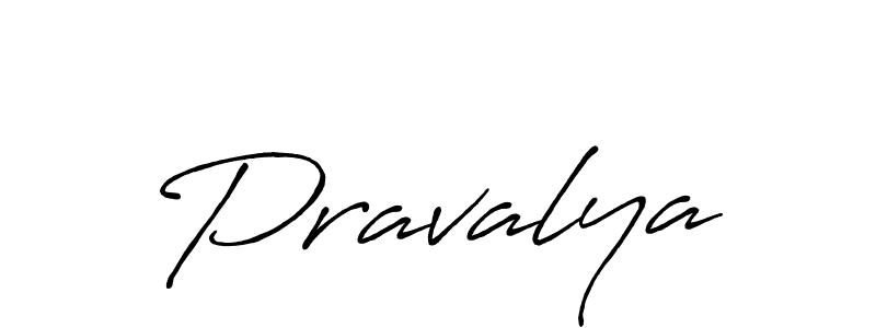 Create a beautiful signature design for name Pravalya. With this signature (Antro_Vectra_Bolder) fonts, you can make a handwritten signature for free. Pravalya signature style 7 images and pictures png
