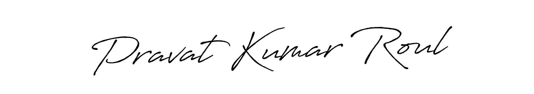 Create a beautiful signature design for name Pravat Kumar Roul. With this signature (Antro_Vectra_Bolder) fonts, you can make a handwritten signature for free. Pravat Kumar Roul signature style 7 images and pictures png