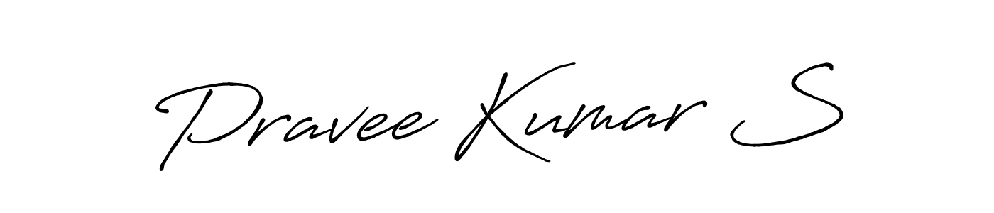 Pravee Kumar S stylish signature style. Best Handwritten Sign (Antro_Vectra_Bolder) for my name. Handwritten Signature Collection Ideas for my name Pravee Kumar S. Pravee Kumar S signature style 7 images and pictures png