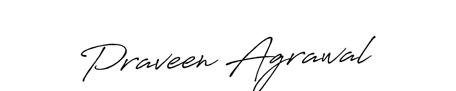 Make a beautiful signature design for name Praveen Agrawal. With this signature (Antro_Vectra_Bolder) style, you can create a handwritten signature for free. Praveen Agrawal signature style 7 images and pictures png