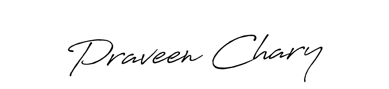 Use a signature maker to create a handwritten signature online. With this signature software, you can design (Antro_Vectra_Bolder) your own signature for name Praveen Chary. Praveen Chary signature style 7 images and pictures png