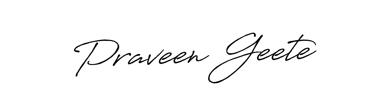 Use a signature maker to create a handwritten signature online. With this signature software, you can design (Antro_Vectra_Bolder) your own signature for name Praveen Geete. Praveen Geete signature style 7 images and pictures png