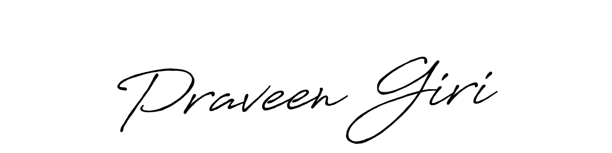 Praveen Giri stylish signature style. Best Handwritten Sign (Antro_Vectra_Bolder) for my name. Handwritten Signature Collection Ideas for my name Praveen Giri. Praveen Giri signature style 7 images and pictures png