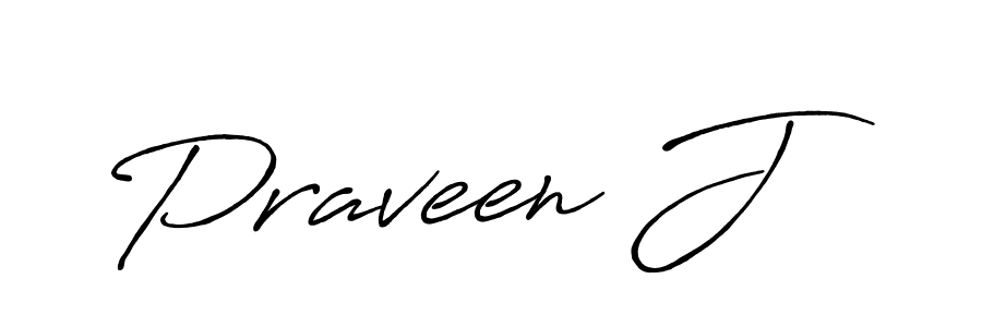 Use a signature maker to create a handwritten signature online. With this signature software, you can design (Antro_Vectra_Bolder) your own signature for name Praveen J. Praveen J signature style 7 images and pictures png