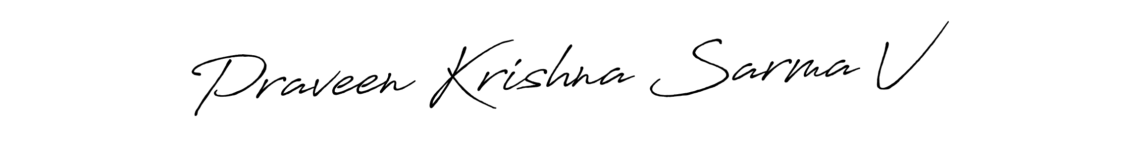 The best way (Antro_Vectra_Bolder) to make a short signature is to pick only two or three words in your name. The name Praveen Krishna Sarma V include a total of six letters. For converting this name. Praveen Krishna Sarma V signature style 7 images and pictures png