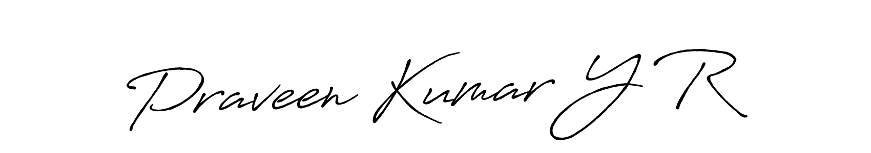 Create a beautiful signature design for name Praveen Kumar Y R. With this signature (Antro_Vectra_Bolder) fonts, you can make a handwritten signature for free. Praveen Kumar Y R signature style 7 images and pictures png