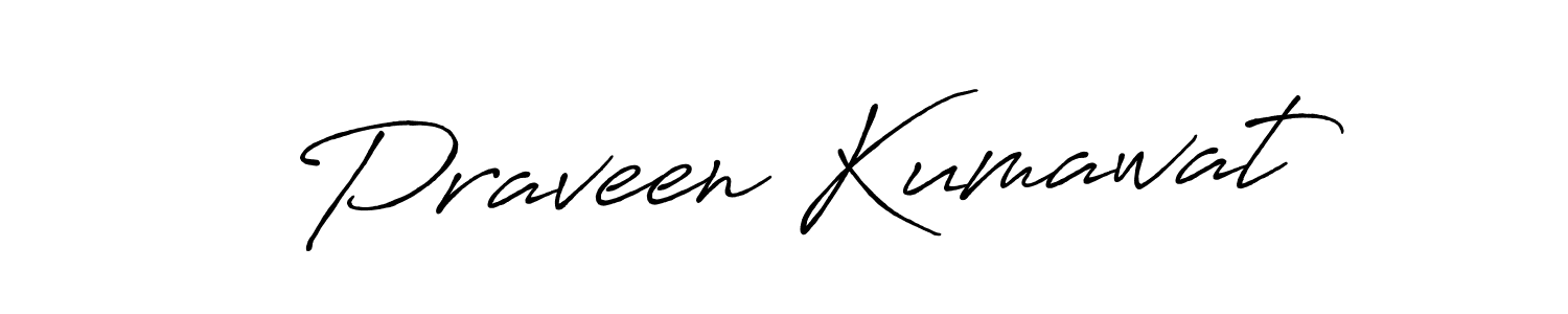 Create a beautiful signature design for name Praveen Kumawat. With this signature (Antro_Vectra_Bolder) fonts, you can make a handwritten signature for free. Praveen Kumawat signature style 7 images and pictures png