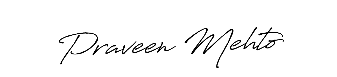 Make a beautiful signature design for name Praveen Mehto. Use this online signature maker to create a handwritten signature for free. Praveen Mehto signature style 7 images and pictures png