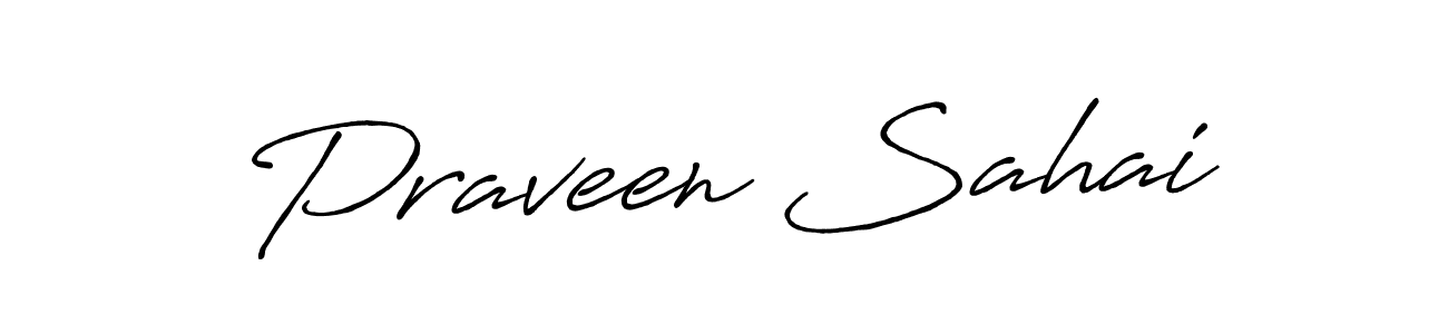Use a signature maker to create a handwritten signature online. With this signature software, you can design (Antro_Vectra_Bolder) your own signature for name Praveen Sahai. Praveen Sahai signature style 7 images and pictures png