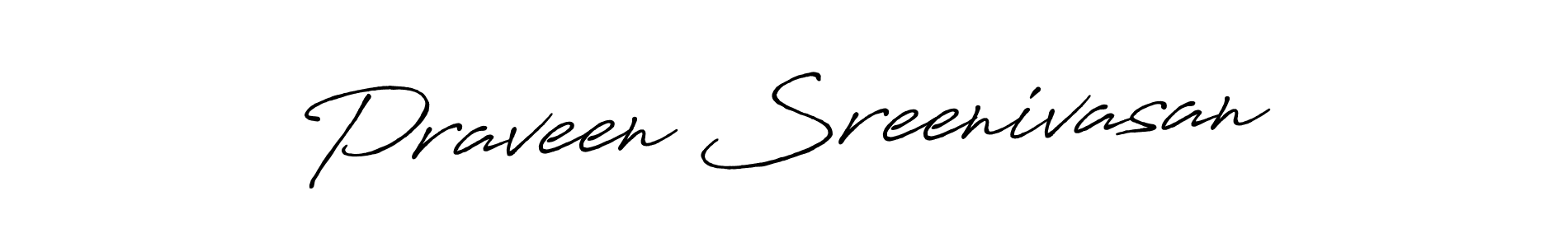 Design your own signature with our free online signature maker. With this signature software, you can create a handwritten (Antro_Vectra_Bolder) signature for name Praveen Sreenivasan. Praveen Sreenivasan signature style 7 images and pictures png