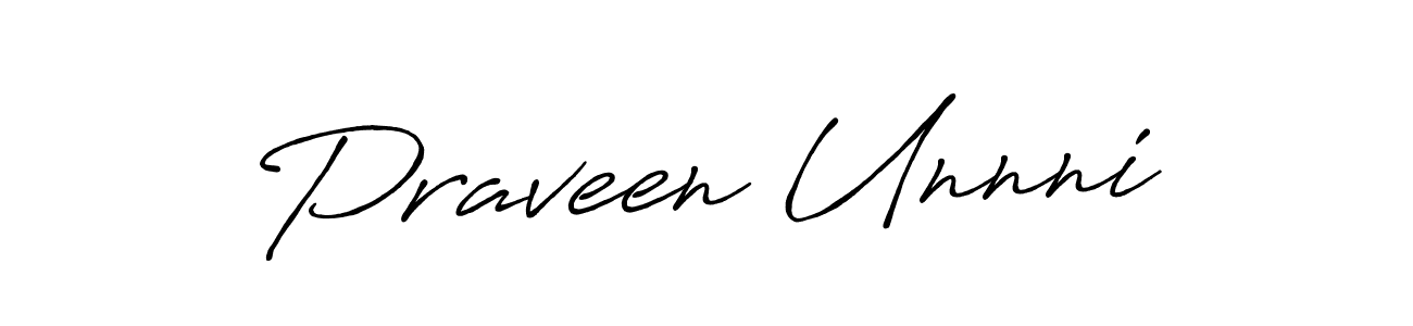 Make a short Praveen Unnni signature style. Manage your documents anywhere anytime using Antro_Vectra_Bolder. Create and add eSignatures, submit forms, share and send files easily. Praveen Unnni signature style 7 images and pictures png