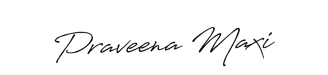 Create a beautiful signature design for name Praveena Maxi. With this signature (Antro_Vectra_Bolder) fonts, you can make a handwritten signature for free. Praveena Maxi signature style 7 images and pictures png