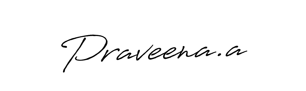 How to make Praveena.a name signature. Use Antro_Vectra_Bolder style for creating short signs online. This is the latest handwritten sign. Praveena.a signature style 7 images and pictures png